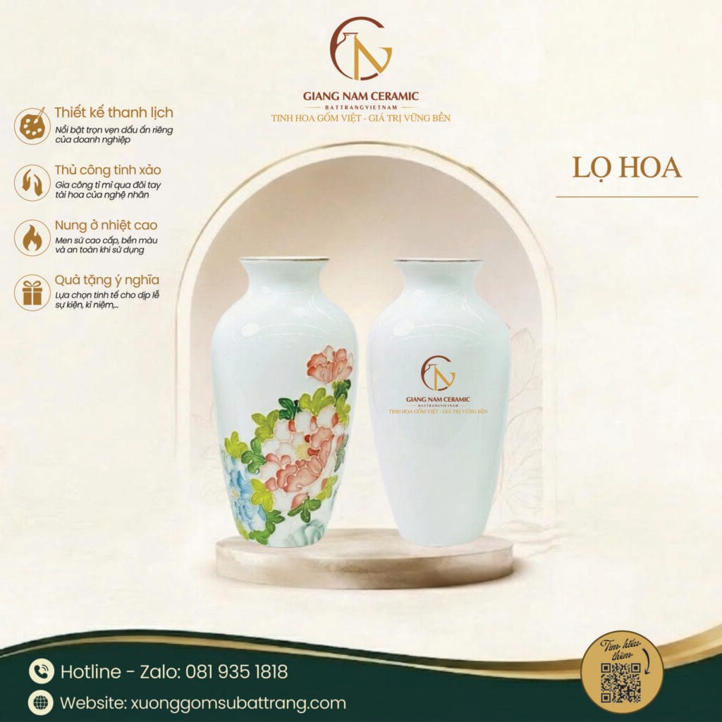 Lọ Hoa Mẫu Đơn Phú Quý