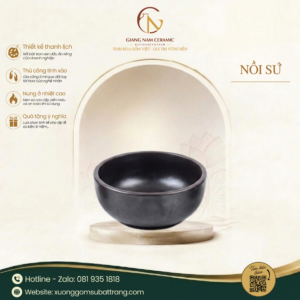 Bát gốm sứ men đen