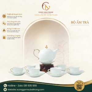 Bộ Ấm Trà Mẫu Đơn Hoàng Gia