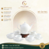 Bộ Ấm Trà Camelia Men Trắng 3 Bộ Ấm Trà Camelia Men Trắng