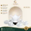 Bộ Ấm Trà Dáng Bưởi Sứ Trắng 3 image 14