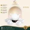 Bộ Ấm Trà Sứ Trắng Dáng Bưởi Cành 2 image 27