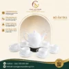 Bộ Ấm Trà Sứ Trắng Dáng Minh Long 3 image 28