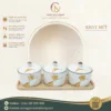 Khay 3 Hũ Mứt Hoa Đào Cam