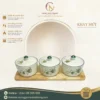Khay 3 Hũ Mứt Tết 3 Vẽ Đài Sen 3 Khay 3 Hũ Mứt Tết 3 Vẽ Đài Sen