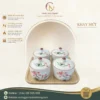 Khay 4 Hũ Mứt Tết Dáng Tròn Vẽ Sen Hồng 2 Khay 4 Hũ Mứt Tết Dáng Tròn Vẽ Sen Hồng