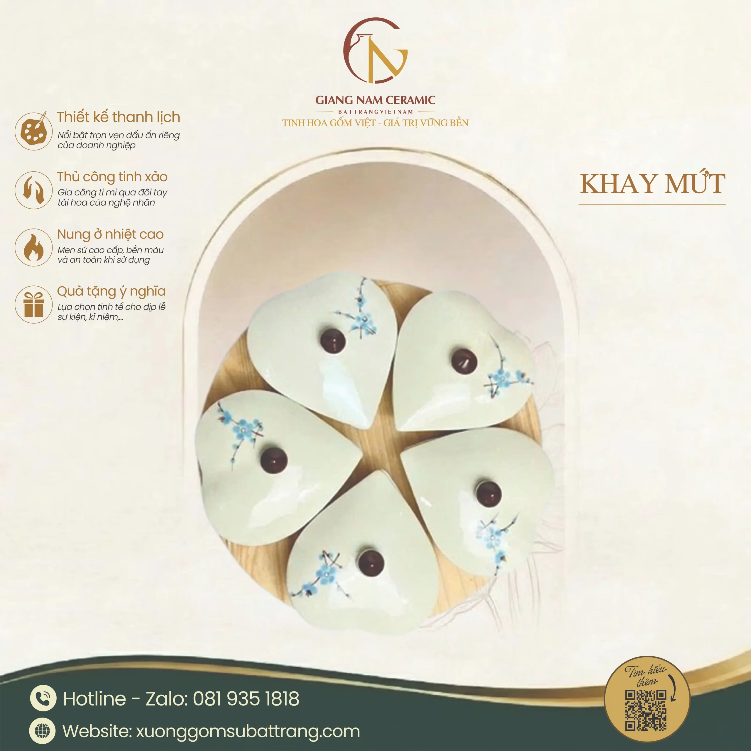 Khay 5 Ngăn Mứt Tết Hình Tim Họa Tiết Hoa Đào Xanh 1 Khay 5 Ngăn Mứt Tết Hình Tim Họa Tiết Hoa Đào Xanh