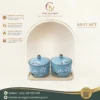 Khay Mứt Sứ Bát Tràng 2 Hũ Khay Gỗ Họa Tiết Hoa Đào Trắng 4 Khay Mứt Sứ Bát Tràng 2 Hũ Khay Gỗ Họa Tiết Hoa Đào Trắng