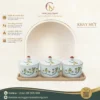 Khay 3 Hũ Mứt Hoa Sen Vàng 2 Khay 3 Hũ Mứt Hoa Sen Vàng