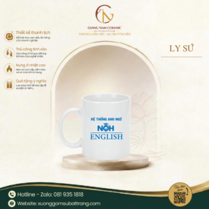 Ly Sứ Trắng In Logo Trường Anh Ngữ