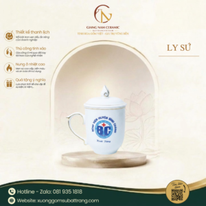Ly Sứ Trắng In Logo Bệnh Viện Huyện Bình Chánh