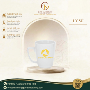 Ly Sứ Trắng In Logo Global Energy
