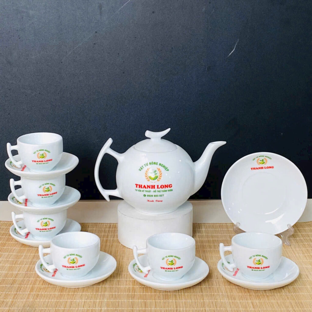 Bộ ấm trà in logo doanh nghiệp Bộ ấm trà in logo doanh nghiệp