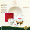 Bộ ấm trà đài các vẽ vàng in logo 3 btlogo7 01